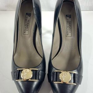 VERSACE COLLECTION Medusa Authentic Leather Pumps